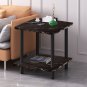 SOGA 60cm Black Ceramic Table Stone Pattern Modern Design with Black Legs