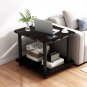 SOGA 60cm Black Ceramic Table Stone Pattern Modern Design with Black Legs