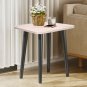 SOGA 40cm White Ceramic Table Stone Pattern Compact Modern Design with Black Legs