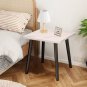 SOGA 40cm White Ceramic Table Stone Pattern Compact Modern Design with Black Legs