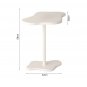 SOGA 42x28cm White Minimalist Cloud Shaped Table Durable Stylish Accent for Home D&Atilde;&copy;cor