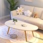 SOGA 80x40cm White Living Room Nordic Coffee Table Simple Modern Home Style