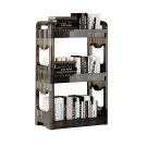 SOGA 38x24cm Black 3 Tier Bookshelf & Cosmetic Storage Organizer Trolley Rack SOGA 38x24cm Black 3 Tier Bookshelf & Cosmetic Storage Organizer Trolley Rack