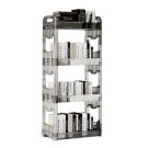 SOGA 38x24x90cm Clear 4 Tier Bookshelf & Cosmetic Storage Organizer Trolley Rack SOGA 38x24x90cm Clear 4 Tier Bookshelf & Cosmetic Storage Organizer Trolley Rack