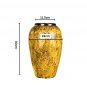 SOGA 30x19cm Yellow Medium Ceramic Flower Vase Elegant Living Room Home Decor