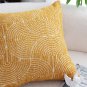 SOGA 50cm Mustard Yellow Throw Pillow Geometric Indoor and Outdoor Corded for Home Decor