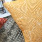 SOGA 50cm Mustard Yellow Throw Pillow Geometric Indoor and Outdoor Corded for Home Decor