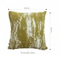 SOGA 50cm Throw Pillow White and Olive Green Plush Polyester Fiber and Cotton for Home Decor