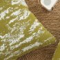 SOGA 50cm Throw Pillow White and Olive Green Plush Polyester Fiber and Cotton for Home Decor