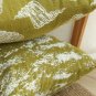 SOGA 50cm Throw Pillow White and Olive Green Plush Polyester Fiber and Cotton for Home Decor