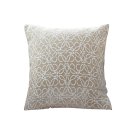 SOGA 50cm Throw Pillow White and Beige Geometric Pattern Accent for Home Decor SOGA 50cm Throw Pillow White and Beige Geometric Pattern Accent for Home Decor