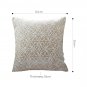 SOGA 50cm Throw Pillow White and Beige Geometric Pattern Accent for Home Decor