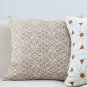 SOGA 50cm Throw Pillow White and Beige Geometric Pattern Accent for Home Decor