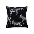SOGA 50cm Throw Pillow Black Light Luxury Zebra Square Pillow for Home Decor
