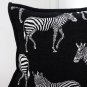 SOGA 50cm Throw Pillow Black Light Luxury Zebra Square Pillow for Home Decor