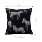 SOGA 50cm Throw Pillow Black Light Luxury Zebra Square Pillow for Home Decor