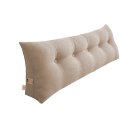 SOGA 100cm Beige Triangular Wedge Bed Pillow Headboard Backrest Bedside Tatami Cushion Home Decor