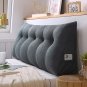 SOGA 120cm Dark Grey Triangular Wedge Bed Pillow Headboard Backrest Bedside Cushion Home Decor