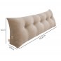 SOGA 150cm Beige Triangular Wedge Bed Pillow Headboard Backrest Bedside Tatami Cushion Home Decor