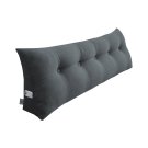 SOGA 150cm Dark Grey Triangular Wedge Bed Pillow Headboard Backrest Bedside Cushion Home Decor