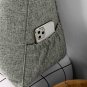 SOGA 150cm Grey Triangular Wedge Bed Pillow Headboard Backrest Bedside Tatami Cushion Home Decor