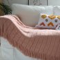 SOGA Pink Textured Knitted Throw Blanket Warm Cozy Woven Cover Couch Bed Sofa Home Decor