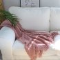 SOGA Pink Diamond Pattern Knitted Throw Blanket Warm Cozy Woven Cover Couch Bed Sofa Home Decor
