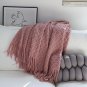 SOGA Pink Diamond Pattern Knitted Throw Blanket Warm Cozy Woven Cover Couch Bed Sofa Home Decor