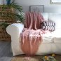 SOGA Pink Diamond Pattern Knitted Throw Blanket Warm Cozy Woven Cover Couch Bed Sofa Home Decor