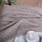 SOGA Coffee Diamond Pattern Knitted Throw Blanket Warm Cozy Woven Cover Couch Bed Sofa Home Deco