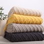 SOGA Coffee Diamond Pattern Knitted Throw Blanket Warm Cozy Woven Cover Couch Bed Sofa Home Deco
