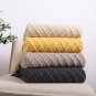 SOGA Coffee Diamond Pattern Knitted Throw Blanket Warm Cozy Woven Cover Couch Bed Sofa Home Deco