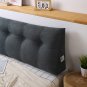 SOGA 120cm Dark Grey Triangular Wedge Bed Pillow Headboard Backrest Bedside Cushion Home Decor