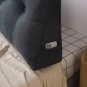 SOGA 120cm Dark Grey Triangular Wedge Bed Pillow Headboard Backrest Bedside Cushion Home Decor
