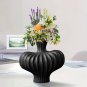 SOGA 25X24cm Ornament Small Matte Black Vases Countertop Decoration Porch Crafts Home Decor