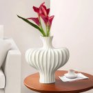 SOGA 28X30cm Ornament Large Matte White Vases Countertop Decoration Porch Crafts Home Decor