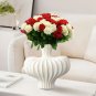 SOGA 25X24cm Ornament Small Matte White Vases Countertop Decoration Porch Crafts Home Decor