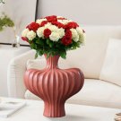 SOGA 28X30cm Ornament Large Matte Red Vases Countertop Decoration Porch Crafts Home Decor SOGA 28X30cm Ornament Large Matte Red Vases Countertop Decoration Porch Crafts Home Decor