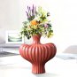 SOGA 28X30cm Ornament Large Matte Red Vases Countertop Decoration Porch Crafts Home Decor