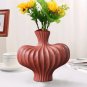 SOGA 25X24cm Ornament Matte Red Small Vases Countertop Decoration Porch Crafts Home Decor