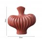 SOGA 25X24cm Ornament Matte Red Small Vases Countertop Decoration Porch Crafts Home Decor