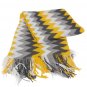 SOGA 170cm Yellow Zigzag Striped Throw Blanket Wave Knitted Woven Cover Couch Bed Sofa Home Decor