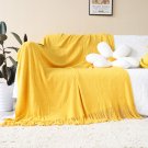 SOGA Yellow Knitted Throw Blanket Solid Warm Cozy Woven Cover Couch Bed Sofa Home Decor SOGA Yellow Knitted Throw Blanket Solid Warm Cozy Woven Cover Couch Bed Sofa Home Decor