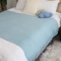 SOGA Sky Blue Knitted Throw Blanket Solid Warm Cozy Woven Cover Couch Bed Sofa Home Decor