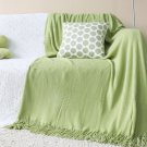 SOGA Green Knitted Throw Blanket Solid Warm Cozy Woven Cover Couch Bed Sofa Home Decor
