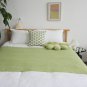SOGA Green Knitted Throw Blanket Solid Warm Cozy Woven Cover Couch Bed Sofa Home Decor