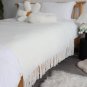 SOGA White Knitted Throw Blanket Solid Warm Cozy Woven Cover Couch Bed Sofa Home Decor