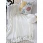 SOGA White Knitted Throw Blanket Solid Warm Cozy Woven Cover Couch Bed Sofa Home Decor