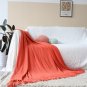 SOGA Orange Knitted Throw Blanket Solid Warm Cozy Woven Cover Couch Bed Sofa Home Decor