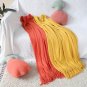 SOGA Orange Knitted Throw Blanket Solid Warm Cozy Woven Cover Couch Bed Sofa Home Decor